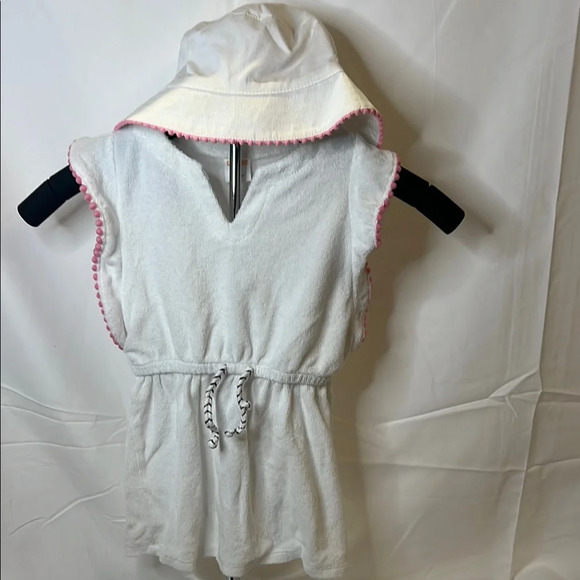 Gymboree White Terry Cloth Cover-Up with Pink Trim - Picture 3 of 6